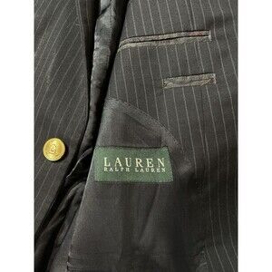 Lauren Ralph Lauren Men's Blazer Size 46/48 Regular Pinstriped Striped 46R 48R